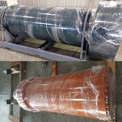 21 एमपीए ऑपरेटिंग दबाव स्टील फैक्ट्री भारी शुल्क हाइड्रोलिक सिलेंडर अधिकतम बोर व्यास 865 मिमी के साथ