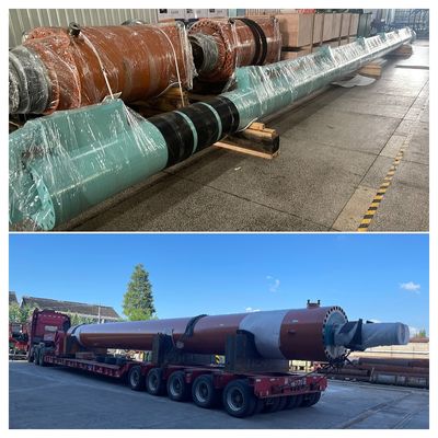 21 एमपीए ऑपरेटिंग दबाव स्टील फैक्ट्री भारी शुल्क हाइड्रोलिक सिलेंडर अधिकतम बोर व्यास 865 मिमी के साथ